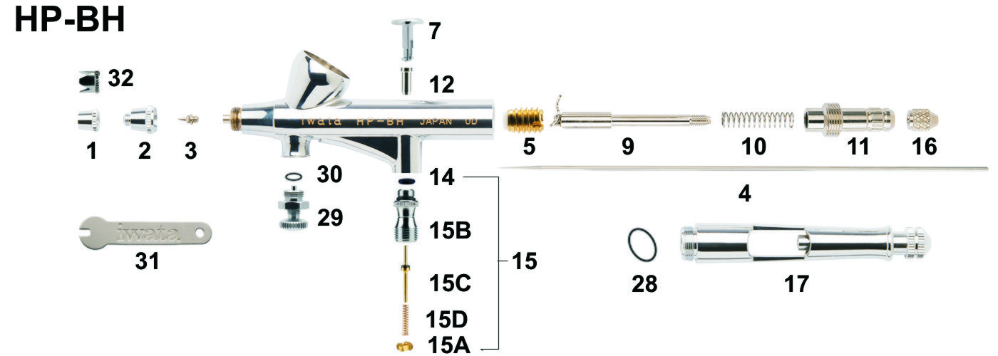 Iwata HP Airbrush Needle - For HP-TH2, I0758